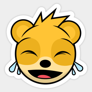 Laughing Yellow Bear Cockburn Sticker